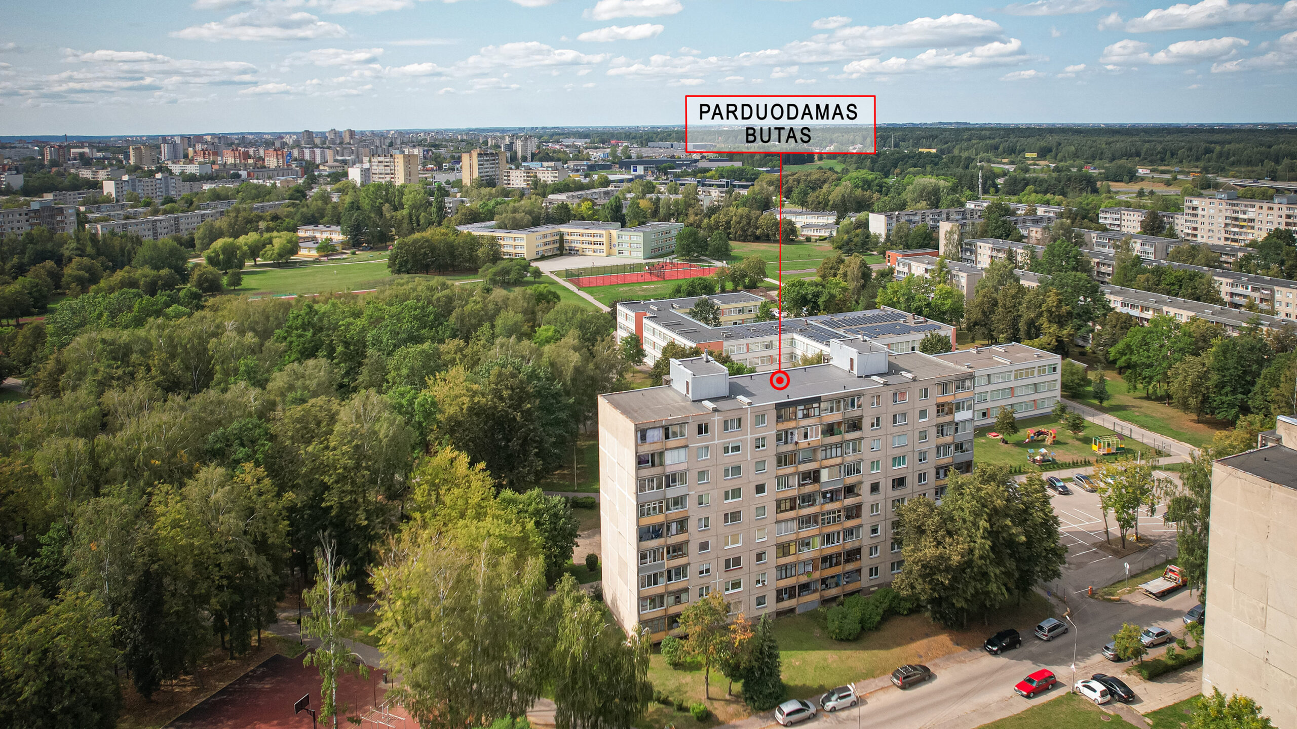 Trijų kambarių butas, besiribojantis su Dainavos parku!