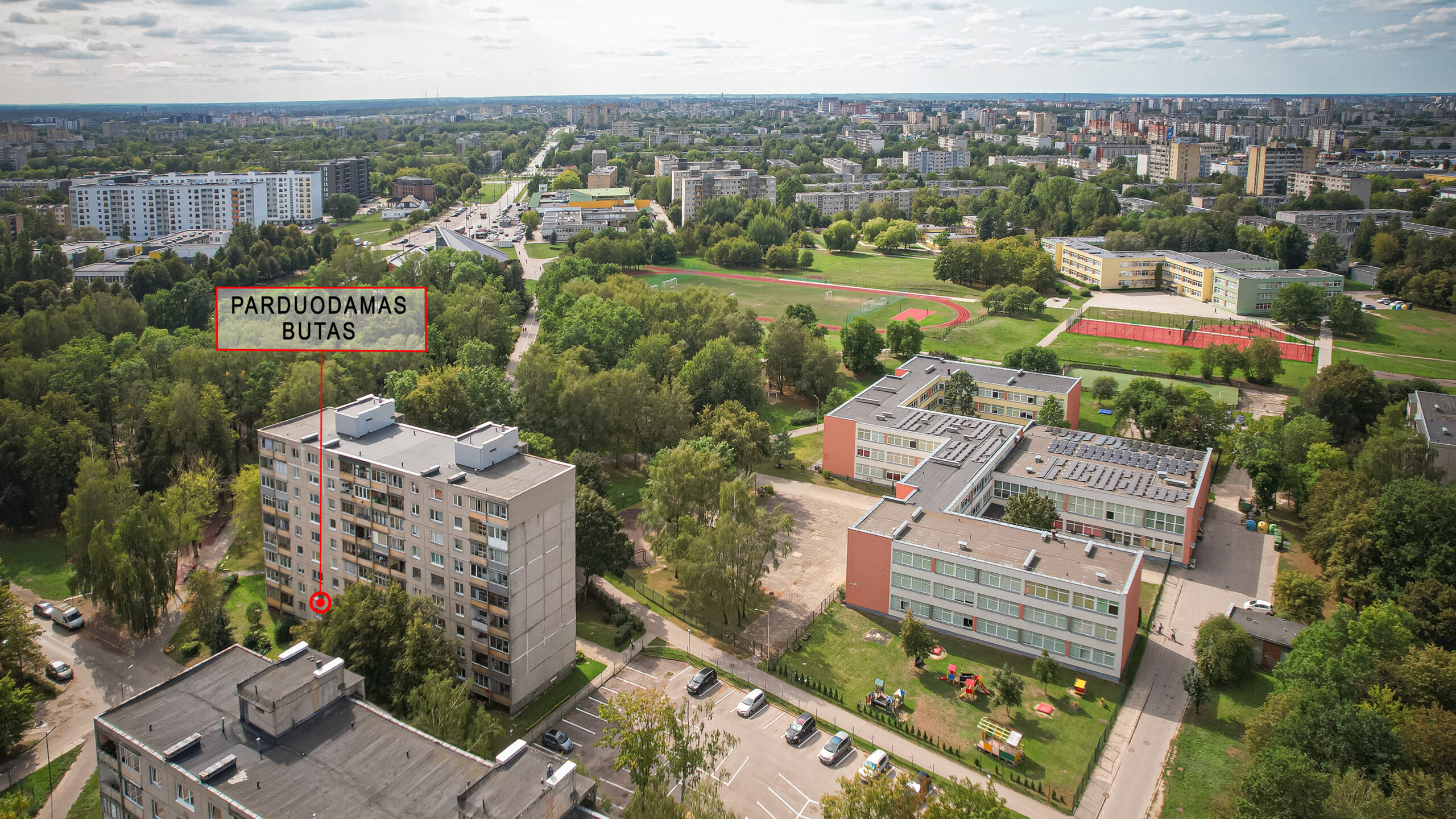 Trijų kambarių butas, besiribojantis su Dainavos parku!